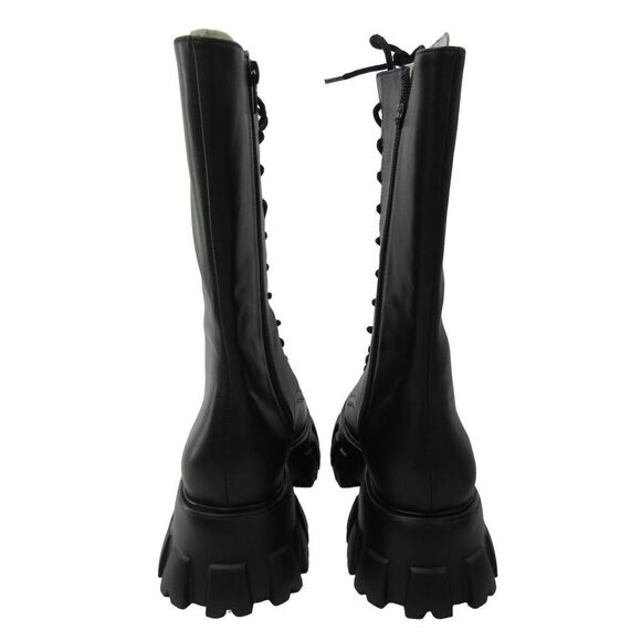 RAYE Women's Sheena Leather Lace Up Mid Calf Boots in Black SZ 7 - Picture 4 of 9